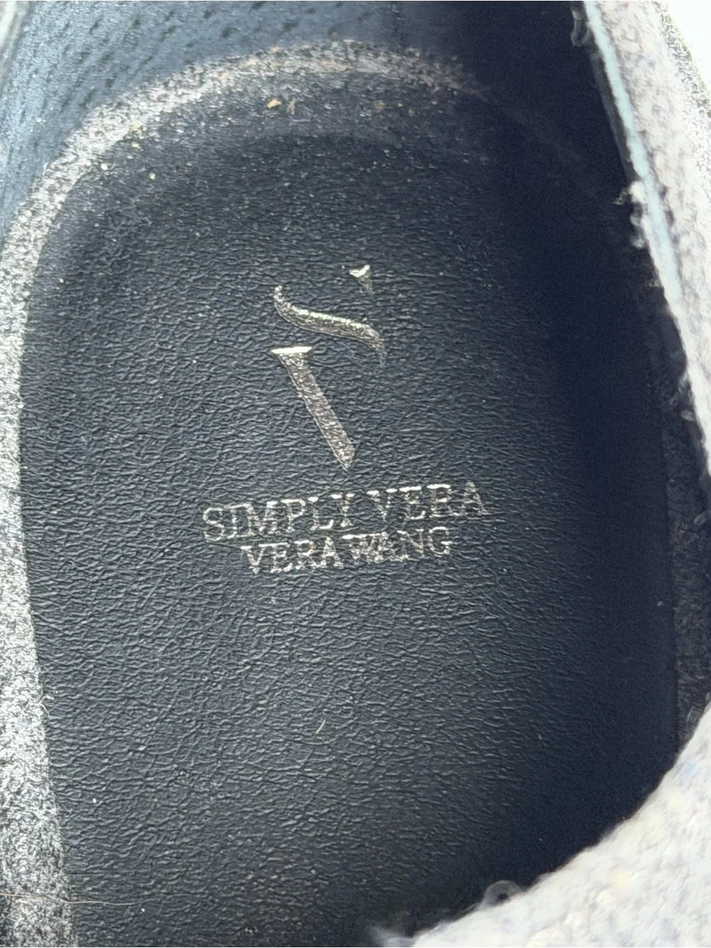 Simply Vera Vera Wang Gray Wool-Style Slip-On Flats 10